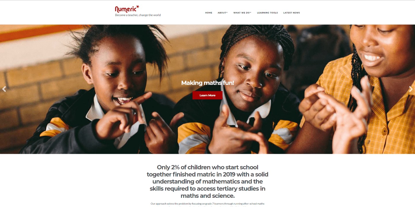 Before: the old Numeric site